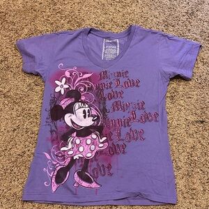 Disney Purple Minnie Mouse Glitter Tee